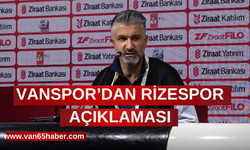 Vanspor Teknik Direktöründen Rizespor Maçı Açıklaması