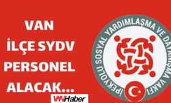 Van İpekyolu SYDV Personel Alımı Yapacak