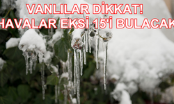 Van’da Buz Gibi Hafta: Sıcaklıklar -15°C’ye Kadar Düşecek!