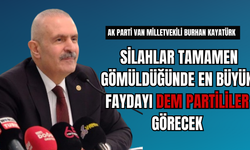 Van Milletvekili Kayatürk: “Silahlar Gömüldüğünde En Büyük Faydayı Dem Partililer Görecek