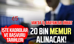 20 Bin Kamu Personeli Alınıyor: Başvurular Başladı, İşte Detaylar
