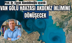Prof. Dr. Faruk Alaeddinoğlu uyardı: Van Gölü Havzası'nı kötü günler bekliyor!