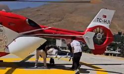 Bahçesaray’dan Van’a Helikopter Ambulansla Sevk