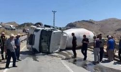 Malatya Hekimhan’da Beton Mikseri Devrildi: 1 Yaralı