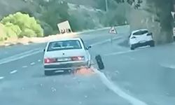 Elazığ’da Hareket Halindeki Tofaş Şahin’in Tekeri Koptu: Facianın Eşiğinden Dönüldü