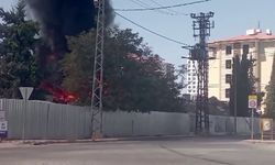 Malatya’da Şantiyede Korkutan Yangın!