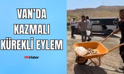 Van’da Kazma Kürekle Asfalt Eylemi! Vatandaşlar Yol İsyanında