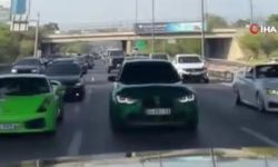 İstanbul'da Lüks Araçlarıyla Trafiği Birbirine Katıp Drift Attılar