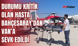 Bahçesaray’daki Hasta Helikopterle Van’a Getirildi