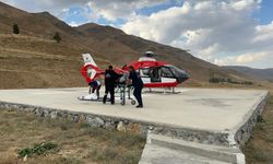 Serebrovasküler hasta ambulans helikopterle Van'a sevk edildi