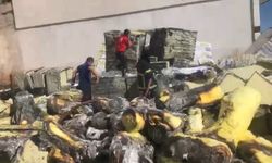 Yalıtım malzemelerinin olduğu depoda yangın