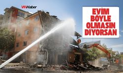 Van Büyükşehir Belediyesi Yol Güzergahında Kalan Binanın Yıkımını Yapıyor