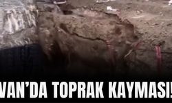 Van’da Yağış Sonrası İnşaat Alanında Toprak Kayması Meydana Geldi
