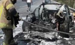 18 Milyonluk Aracı Aniden Alev Aldı! Canını Zor Kurtardı