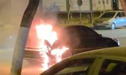 Seyir halindeki otomobilde yangın
