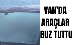 Van’da araçlar kırağı tuttu