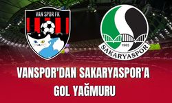 Vanspor'dan Sakaryaspor'a Gol Yağmuru