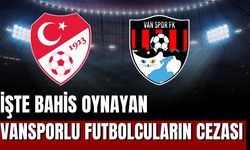 TFF Açıkladı! İşte Bahis Oynayan Vansporlu Futbolcuların Cezası