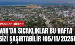 Vanlılar Dikkat! Van’da Sıcaklıklar Bu Hafta Sizi Şaşırtabilir (05/11/2025)