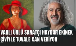 Vanlı Ünlü Sanatçı Haydar Ekinek Çiviyle Tuvale Can Veriyor