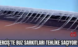 Erciş’te Buz Sarkıtları Tehlike Saçıyor!