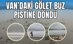Van Özalp Yolundaki Sıhke Göleti Buz Tuttu