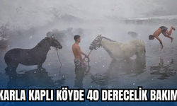 Karla Kaplı Köyde 40 Derecelik Bakım!