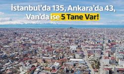 İstanbul’da 135, Ankara’da 43, Van’da ise 5 Tane Var!