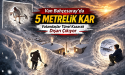 Van Bahçesaray’da 5 Metrelik Kar: Vatandaşlar Tünel Kazarak Dışarı Çıkıyor