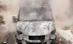 Van’da Park Halindeki Kamyonet Alevlere Teslim Oldu!