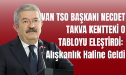 Van TSO Başkanı Necdet Takva O Tabloyu Eleştirdi: Alışkanlık Haline Geldi