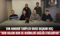 Van-Hakkari Tabipler Odası Başkanı Koç: “Hem Halkın Hem de Hekimleri Sağlığı Etkileniyor”