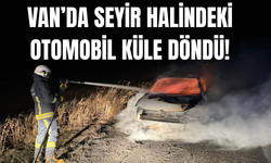 Alevlere Teslim Oldu! Van’da Seyir Halindeki Otomobil Küle Döndü