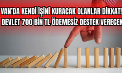 Van’da kendi işini kuracaklar dikkat! Devlet 700 bin ödemesiz destek verecek!