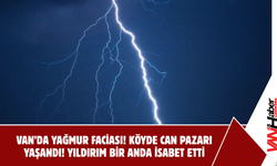Van’da Bir Anda Ortalık Karıştı! Yıldırım Bir Anda İsabet Etti