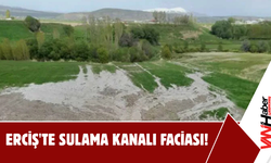 Erciş'te Sulama Kanalı Faciası! Taşan Sular Tarlaları ve Ağaçları Vurdu
