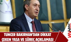 Tuncer Bakırhan’dan Yasa Ve Süreç Açıklaması