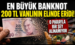En Büyük Banknot 200 TL Vanlının Cebinde Eridi!