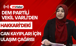 DEM Partili Vekil Varli'den Hakkari'deki Can Kayıpları İçin Ulaşım Çağrısı