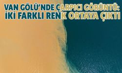 Van Gölü’nde Çarpıcı Görüntü:  İki Farklı Renk Ortaya Çıktı