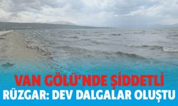 Van Gölü’nde Şiddetli Rüzgar: Dev Dalgalar Oluştu