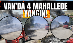 Van Erciş'te Yeşilova, Örene, Çelebibağı ve Tekevler mahallelerinde yangın!