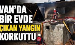 Van'da Evde Çıkan Yangın Korkuttu