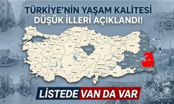 Türkiye'nin Yaşam Kalitesi Puanı Düşük İlleri Açıklandı! Van Kaçıncı Sırada?