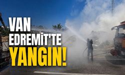 Van Edremit’te ot yangını söndürüldü