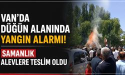 Van'da Düğün Alanında Yangın Alarmı! Samanlık Alevlere Teslim Oldu