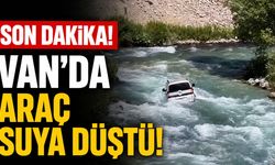 Van’da el freni çekilmeyen araç suya düştü