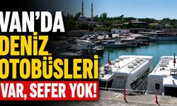 Van Gölü’nde dikkat çeken görüntü! Deniz otobüsleri var, sefer yok!