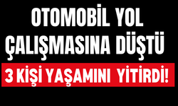 Otomobil Yol Çalışması Yapılan Alana Düştü, 3 Kişi Hayatını Kaybetti