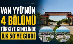 Van YYÜ’nün 4 Bölümü Türkiye Genelinde İlk 50’Ye Girdi